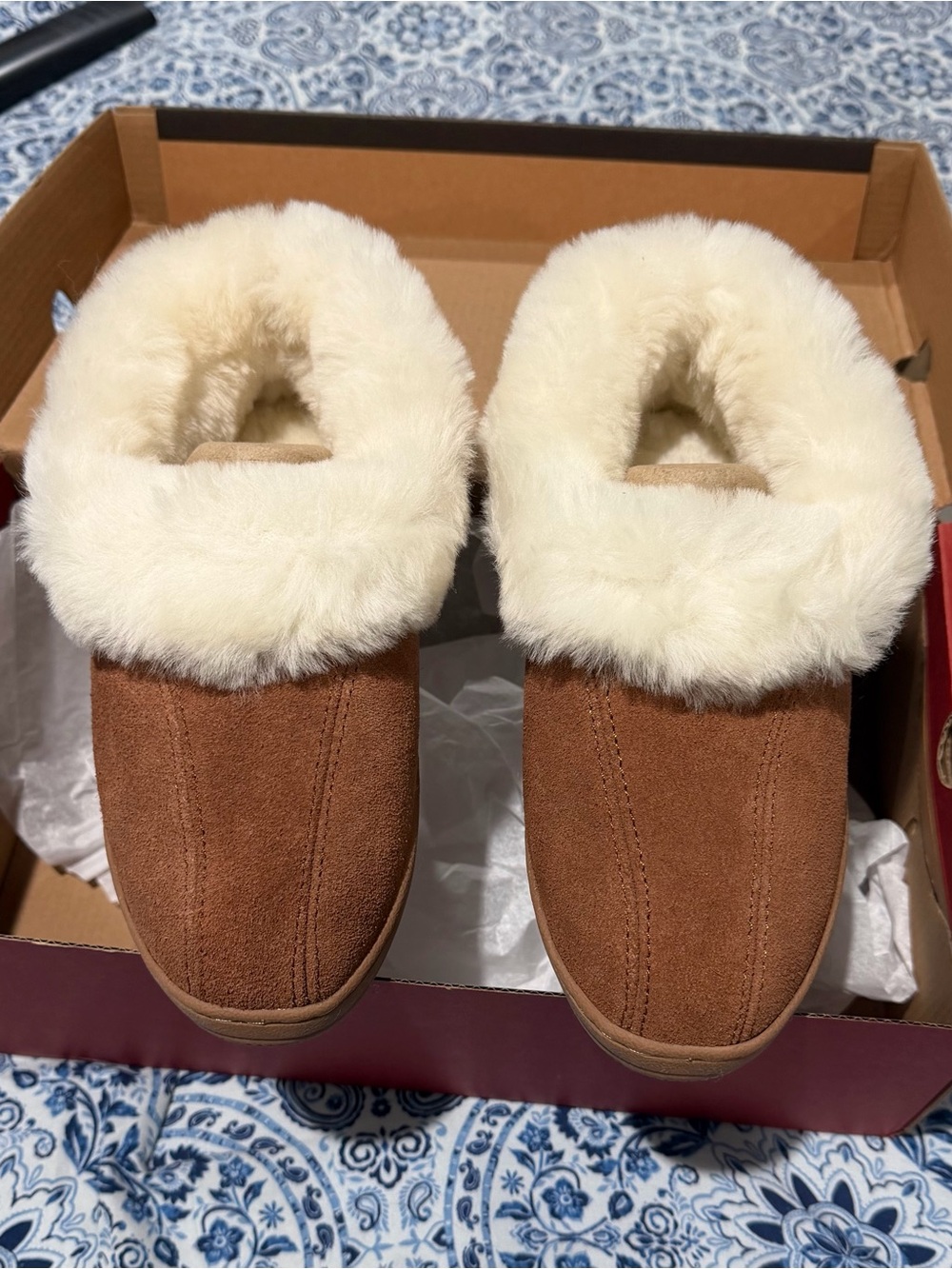 Red Wing women’s Clog Slippers - Chestnut/Cream
